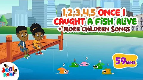 1,2,3,4,5 Once I Caught a Fish Alive + More Children's Songs | Nursery Rhymes and Kids Songs