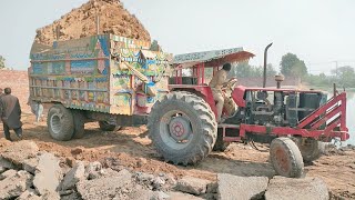 MF_Massey Ferguson Tractor &amp; Loaded Trala