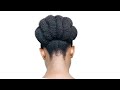 Natural Hair Bun Style Protective Style 