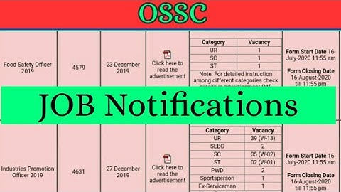 #OSSC Job Notifications#Food safety officer#Industrial Promotion Officer Job NOTIFICATIONS#Answer