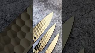 Кухонный комплект сотами из трех ножей | +7(930)687-94-12 #ножиручнойработы #ножиназаказ #обзор