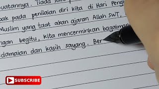 Contoh Naskah Teks Pidato Singkat Halal Bihalal Idul Fitri 2025 Tema “Menjaga Lisan dan Perilaku”