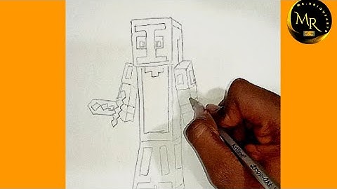 how to draw steve with diamond armor/steve minecraft drawing