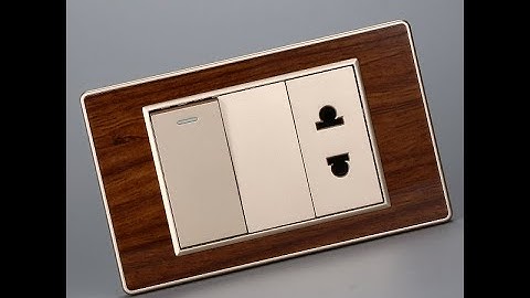 Bộ Công Tắc Ổ Cắm Đa Năng Mặt Vân Gỗ Viền Vàng Thương Hiệu Nhật Bản Tenko I Tenko.com.vn