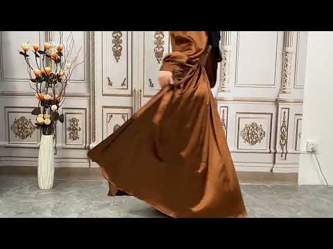 --urgarment.com--Elegant Satin Abaya Dress For Muslim Women | Muslim Dress | Abaya