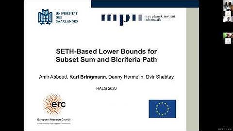 Karl Bringmann, SETH-Based Lower Bounds for Subset Sum and Bicriteria Path