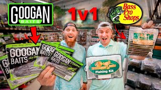 1v1 BASS PRO SHOPS vs GOOGAN BAITS Fishing Challenge (Surprising Results!!)
