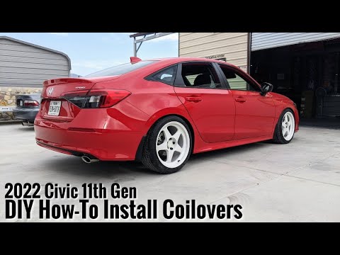 How Install Coilovers on 11th Gen Civic 2022 - DIY Instructional Step by Step - Rev9