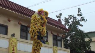 2015 0216草屯双叉港玉皇宮 玉皇大帝聖誕千秋 王功兩廣醒獅跳鐵架