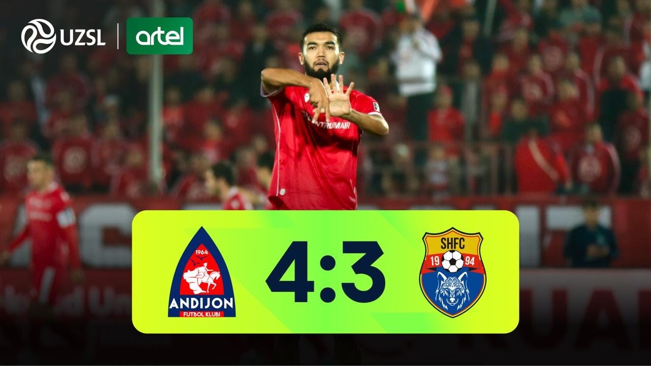 Superliga 25-tur. Andijon - Sho‘rtan bahsida kiritilgan gollar va xavfli vaziyatlar (Highlights)