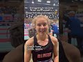 Immediate reactions from indoor track champs after their title wins 🔥