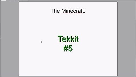 Tekkit #5- Ore finder