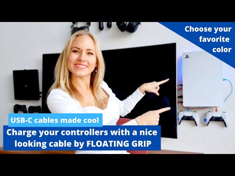 0,5M USB-C cable by FLOATING GRIP | Charge your controllers while mounted on the wall