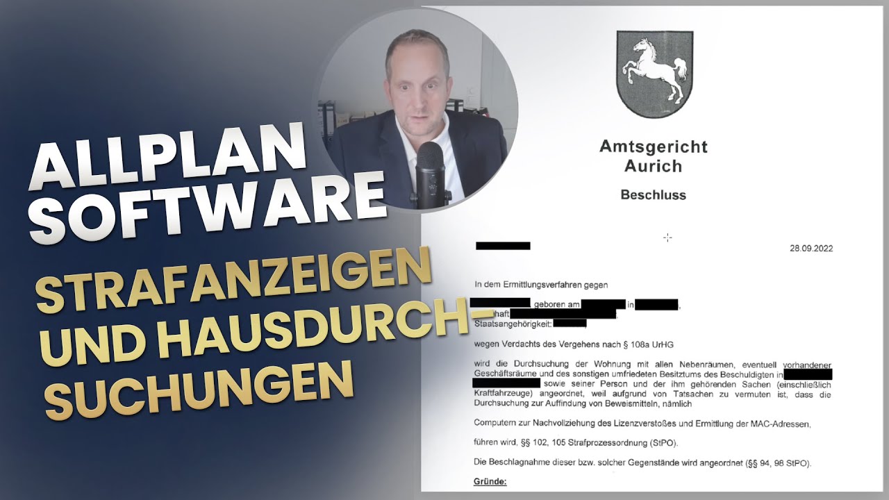 Allplan 2015 Architektur: Strafanzeigen und Hausdurchsuchungen