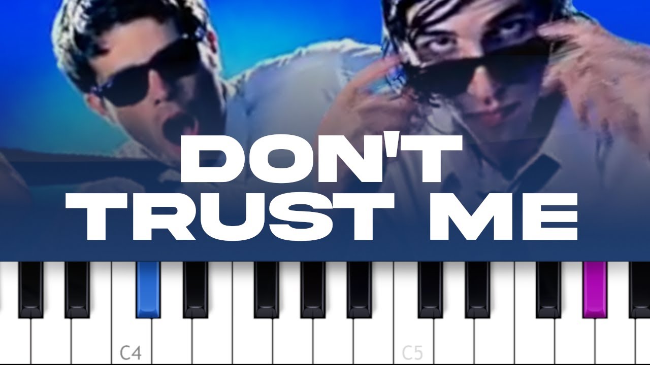3OH!3 - DON'T TRUST ME (piano tutorial) - YouTube