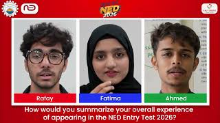 NED University Entry Test 2026 | Students Share Their REAL Experience! | Video 3