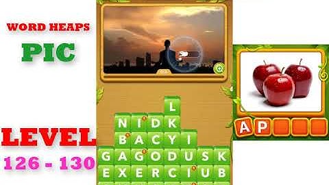 Word Heaps: Pic Puzzle Level 126 - 130 | All Answers | Walkthrough