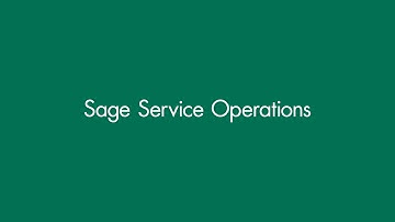Sage Service Operations