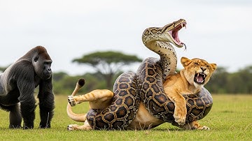 A Lion Cub Begged a Gorilla for Help to Save Her Mother Lioness