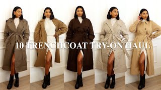 TRYING ON & REVIEWING 10 DIFFERENT TRENCH COATS | AUTUMN TRENCH COAT HAUL | BURBERRY, COS, ASOS