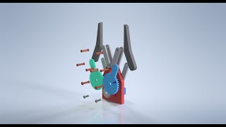 Famous Gripper Rotation Animation with Exploded View - Autodesk Inventor Wealth