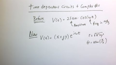 Time dependent circuits with complex numbers