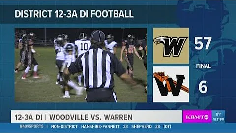 WEEK 6: Woodville High School takes over against Warren 57 - 6
