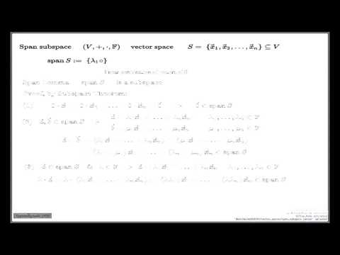 Span subspace