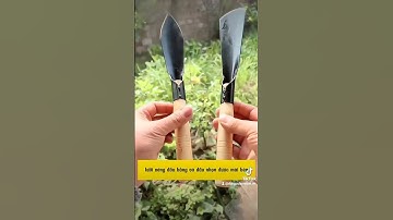 Bộ xẻng làm vườn mũi nhọn mũi tròn cán gỗ lưỡi thép. #xẻng #dungculamvuon  #trongrausach #tronghoa