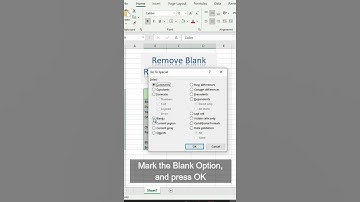 Remove blank Rows from the data