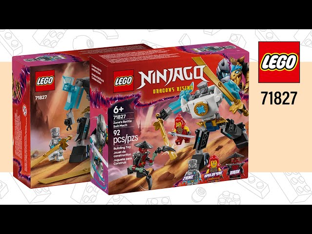 LEGO® NINJAGO® Zane's Battle Suit Mech (71827)[92 pcs] Speed Build‬