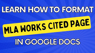 How to format MLA Works Cited Page using Google Docs