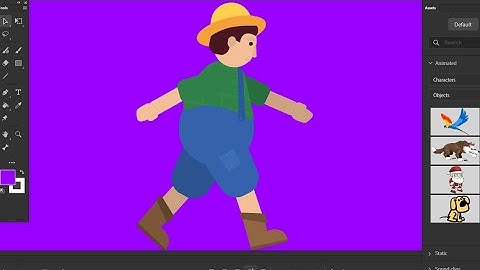 Auto rigging in adobe animate (green man) character  rigging and animation