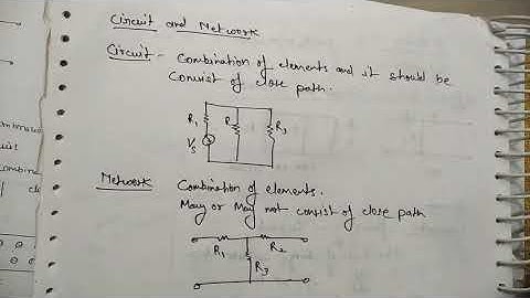 Difference between circuit and network