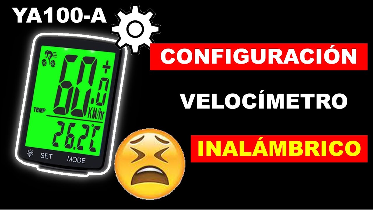 Configuración velocímetro inalámbrico bicicleta YA100A YouTube