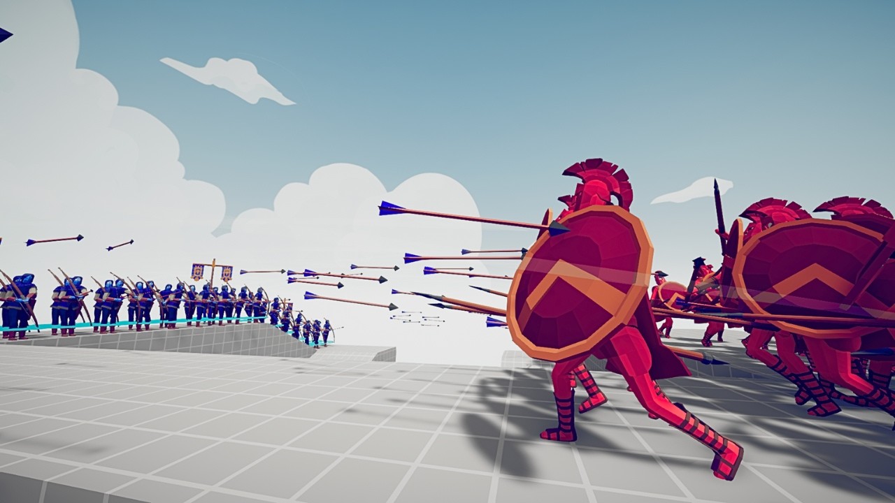 50x ELITE ARCHERS PORT DEFENSE vs 200x SHIELD UNITS - TABS | Totally Accurate Battle Simulator