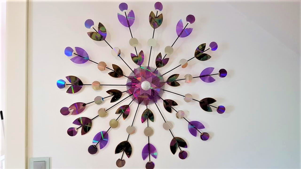 IDEIA DE COMO FAZER MANDALA COM DVDS♻️