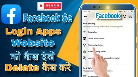 Remove Connect Apps To Your Facebook Account |   Facebook Se Login Apps Ko Kaise Delete Kare (2024)