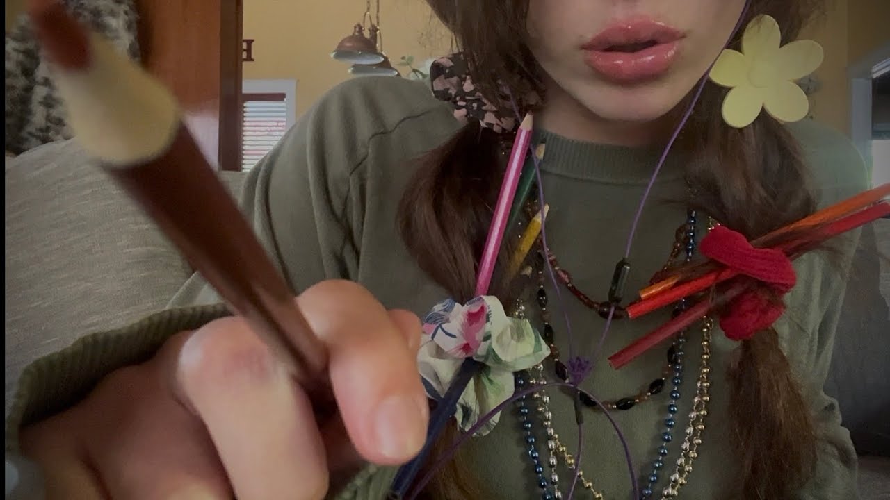 ASMR weird girl draws on your face at camp (roleplay) 🏕️🎨