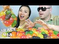 TikTok MOST POPULAR FRUIT JELLY RACE + HOW WE MET Q&A | SASVlogs