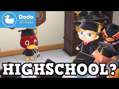 What If There Was HIGHSCHOOL In Animal Crossing? (Dodo Airlines)