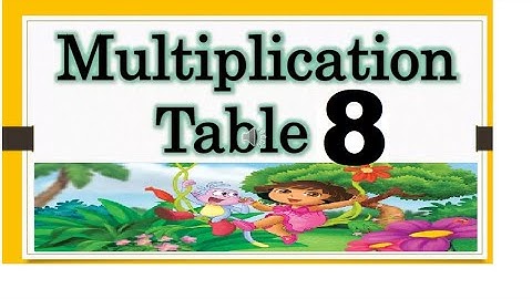 8-x1=8 Multiplication, Table of Eight 8 Tables Song Multiplication Time of tables - MathsTables