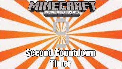 MineCraft Xbox:  How To Make A 9 Second Countdown Timer Part 1