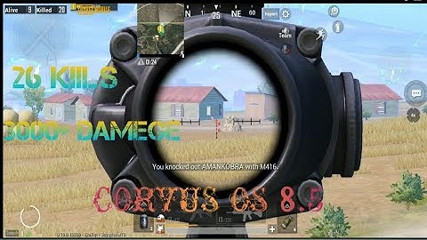 Solo vs Squad || 26 kiils || Corvus os 8.5 with pi EAS kernal gameplay || Pubg mobile gameplay