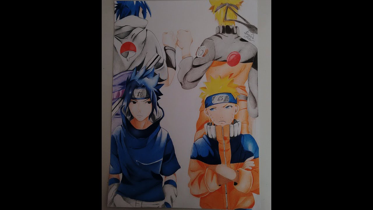 Desenhando Naruto e Sasuke (speed drawing)  YouTube