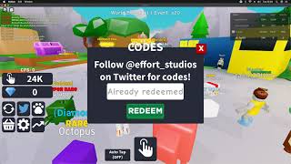 all  8 working promo codes for TAPPING INC* roblox