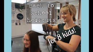 Back to school HAIRCUTS for 8 KIDS - Large Australian FAMILY of 18