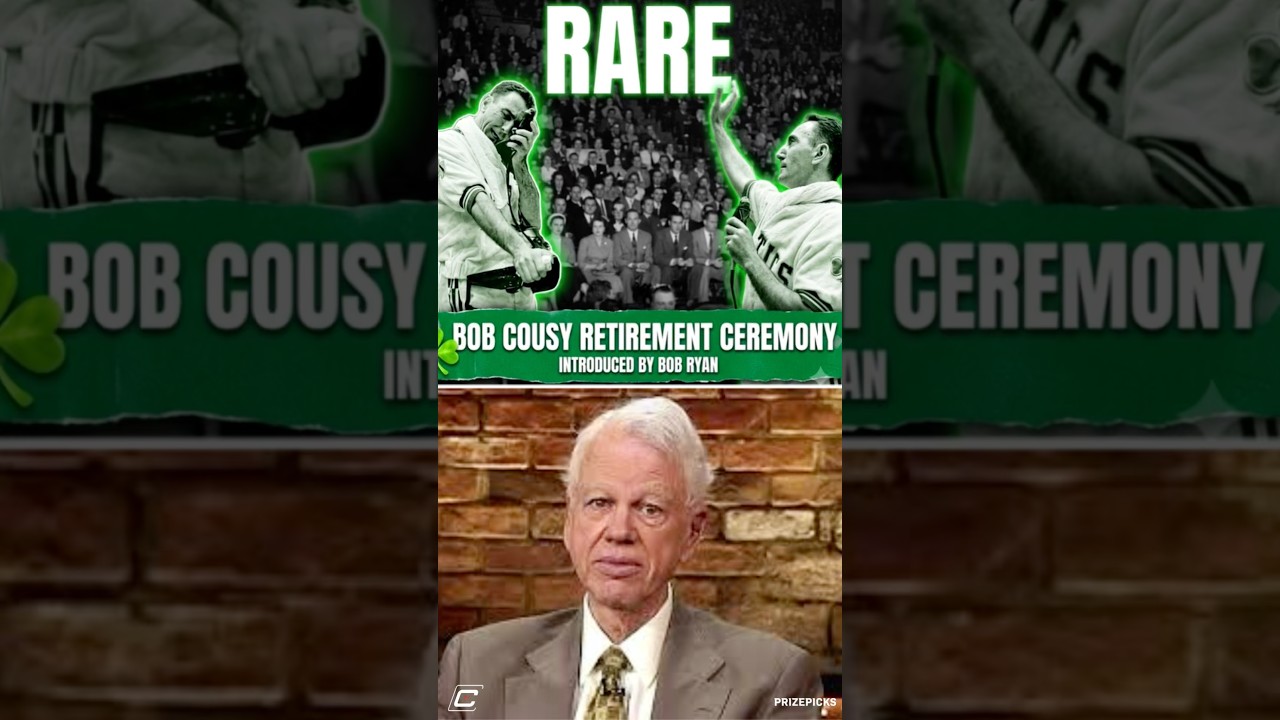 RARE: Bob Cousy Couldn’t Finish His Retirement Speech 🍀