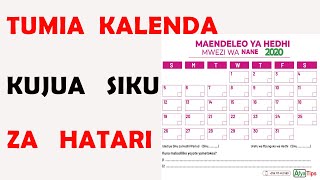 JINSI YA KUTUMIA KALENDA KUHESABU SIKU ZA HATARI