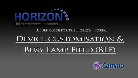 Horizon User Guide | Device Customisation | MF Telecom Services